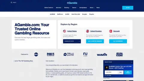 agamble.com screenshot of startpage