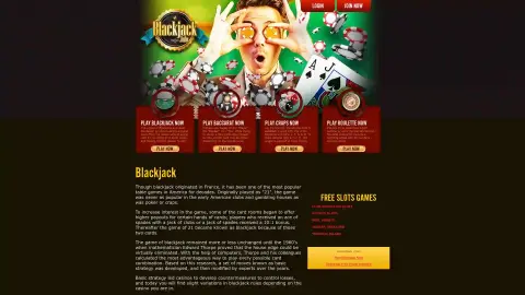 blackjack.info screenshot of startpage