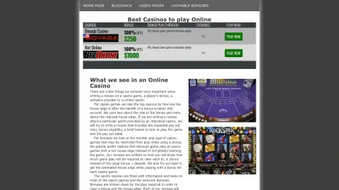 casinostrategy.org screenshot of startpage