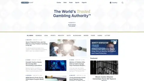 gamblingnews.com screenshot of startpage
