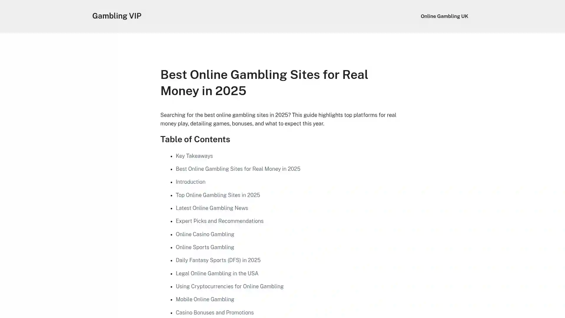 gamblingvip.co screenshot of startpage