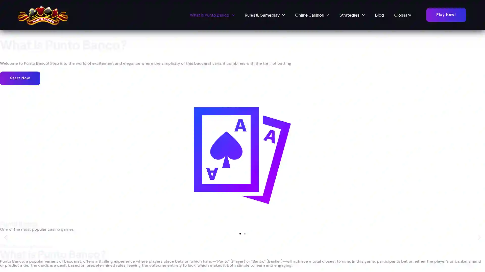 puntobanco.org screenshot of startpage